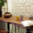 Екопанелі. 3D Панелі Craters від WallArt – з Багаси: волокна цукрової тростини, бамбукові панелі